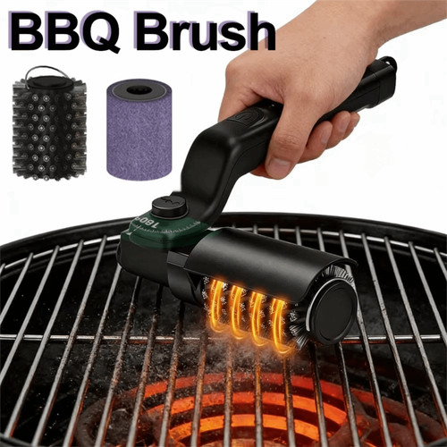 Adjustable angle bbq cleaning - adjustable,