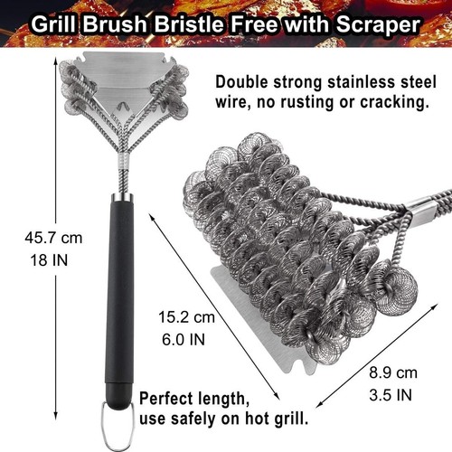 Bbq grill brush bristle free - brush,