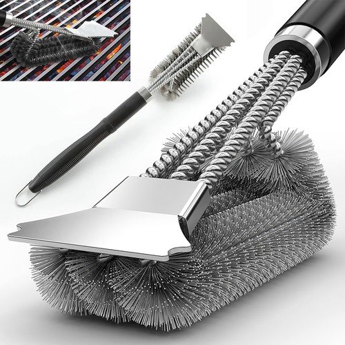 Bbq grill brush - &, scraper