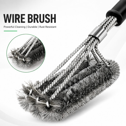 Bbq grill cleaning brush - grill, &